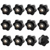 ORTAVA Pack of 12 Star Grip Nuts M6, Star Grip