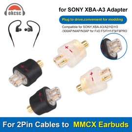 okcsc 0.78/0.75 Dual Pin Cable to MMCX Male Adaptor Work for 0.78/0.75 2 Pin Cable Connected with Shure MAGAOSI K5 LZA4 A5 se215 se315 SE535 846 425 Transparent