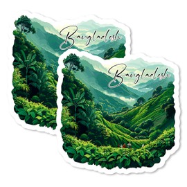 Bangladesh Magnet 4 Inch 2-Pack Country Asia – Strong Vinyl Decorative Travel Magnets for Fridge Locker Kitchen Office – Cute Fun Aesthetic Cool Durable & Long-Lasting Souvenir ID44999