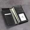 HISCOW Bifold Long Wallet with 15 Credit Card Slots -
