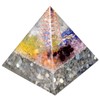 Nupuyai Labradorite Healing Crystal Pyramid for Protection, Chakra Energy Crystal