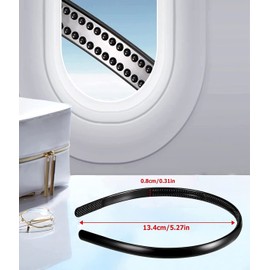 Pack of 4 Thin Plastic Headbands with Teeth Soft Headbands Plain DIY Hair Bands Thin Headbands Headwear for Women Men Girls 4 Colours