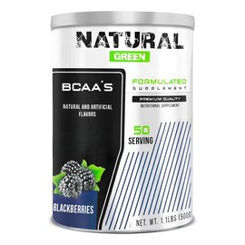 Bcaas Aminoácidos Natural Green 500g 50 Servicios Sabores
