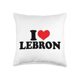 I Love Lebron, I Heart Lebron Throw Pillow