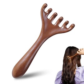 UYVPAER 2 Stück Massagekamm,Sandelholz Handgemacht Scalp Massager,Kopfhaut Kamm Kamm Für Saubere Kopfhaut Meridian Massage Kamm Entspannung Geschenk Für Frauen