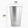 Greens Steel #1 Premium Stainless Steel Cups 16 oz/ 475ml