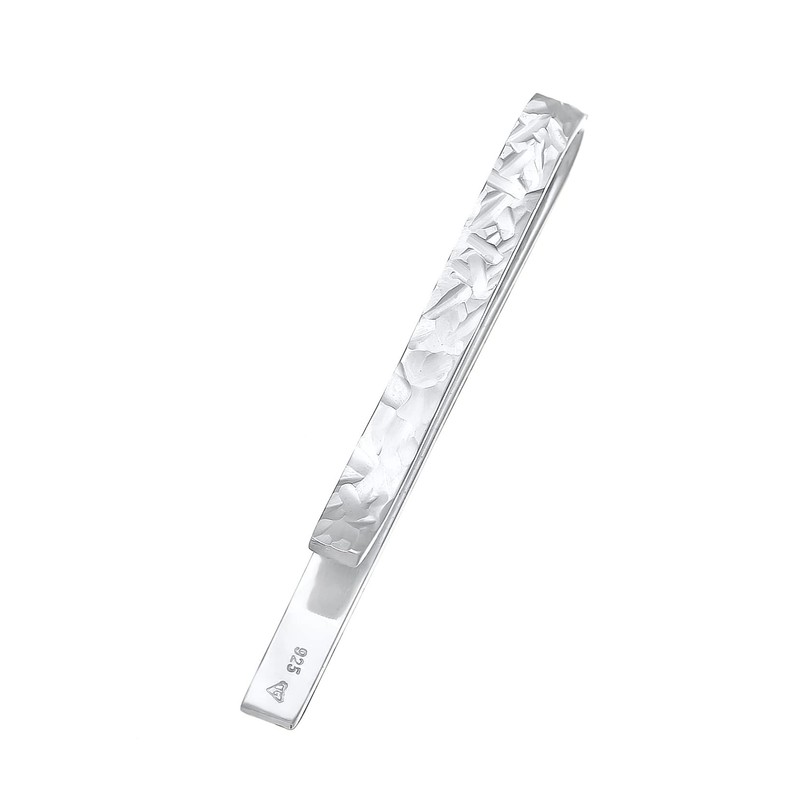 Kuzzoi Men's Tie Clip Artfully Textured Tie Clip (3.5mm) Polished