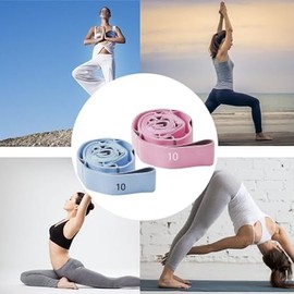 2 Piezas Bandas Elásticas Estiramiento Yoga,Banda de Resistencia Pilates, Diseño Segmentado,Bandas Elasticas de Resistencia para Pilates, Entrenamient