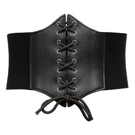 Renaissance Dress Corset Belts for Costume Outfit(Black, 2XL 499)