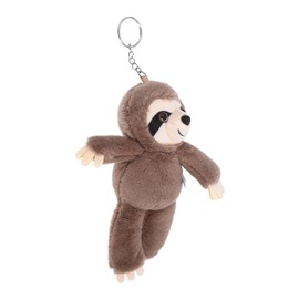 TOYANDONA Plush Sloth Keychain, Stuffed Animal Toy Keyring Soft Kawaii Animal Charm Pendant Decorative Plush Doll Accessory for Bag Purse Backpack Handbag Grey