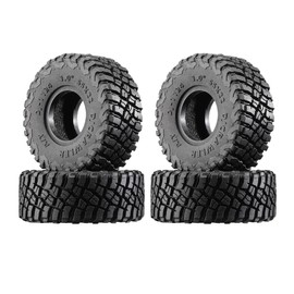 DJCRAWLER 4PCS 1/24 1 inch All Terrain Rainforest Butyl Rubber Softer Version Tire with Liner Sponge for AXIAL SCX24 2021 Bronco, FMS FCX24, Jeep JT Gladiator 4WD, 2019, Wrangler JLU CRC, Power Wagon