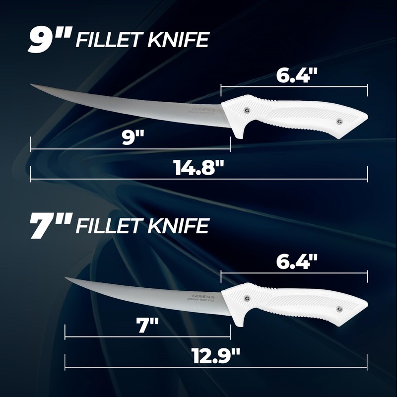 GOMEXUS 7-9'Fillet Knife - Fishing & Meat Cutting with Sheath