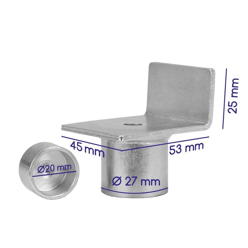 alca L-shaped Metal Adapter Bracket Fits Hydraulic Bottle Jack Open
