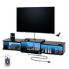 Qupui 47.2'' Wall-Mounted Floating TV Stand with LED Lighting, Modern