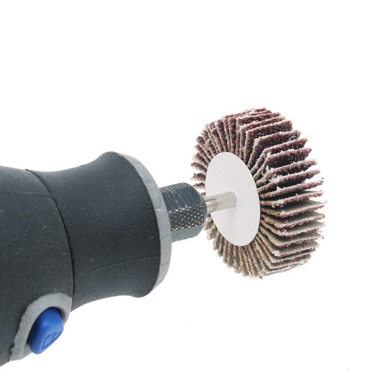 AUTOTOOLHOME 10 Pack Abrasive Flap Wheel Sander 80 Grit 1/8