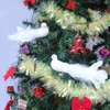 Esdallina 2pcs White Birds Chirstmas Decoration