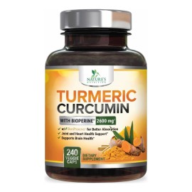 Turmeric Curcumin Con Bioperina (240 Cápsulas) Hecho En Usa