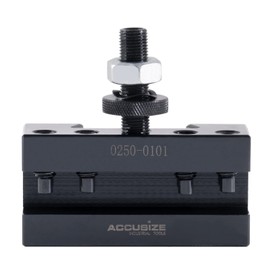Accusize Industrial Tools Axa Turning and Facing Holder, Working with 1/2'' Turning Tools, Quick Change Tool Holder, Style 1, 0250-0101