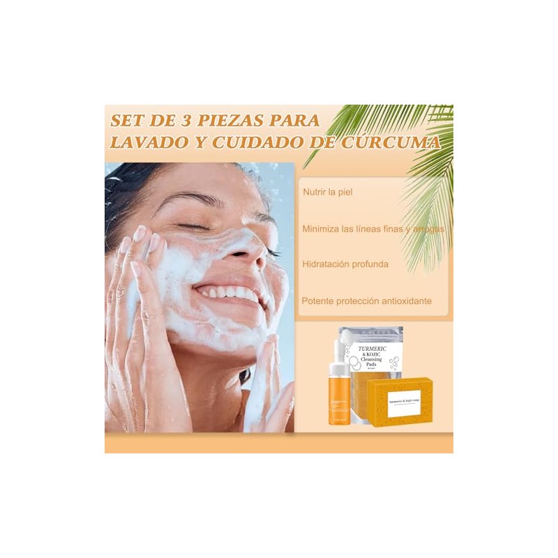 Turmeric Wash A nd Care 3 Piece Set, Turmeric Face