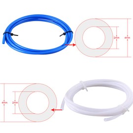 SIQUK 4 Pieces Teflon Tube PTFE Tubing(1 Meter) with 8 Pieces PC4-M6 Fittings and 8 Pieces PC4-M10 Male Straight Pneumatic PTFE Tube Push Fitting Connector for 3D Printer 1.75mm Filament