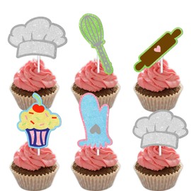 S-Cp-0031 Ice Cream Fruit Dessert Cupcake Topper Colorful Glitter Happy Birthday Sensory Pop Game Theme Decor Supplies Baby Shower Boys Girls Birthday Party Decorations