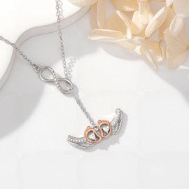 YYmqmq Miscarriage Necklace for Women 925 Sterling Silver Infinity Pendant Necklace Pregnancy Loss Jewelry Miscarriage Gifts for Women Mom Mother
