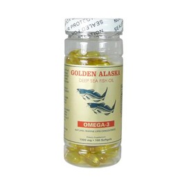 Aceite de pescado dorado de Alaska Omega-3 1000 mg  Cápsulas blandas de EPA y DHA  Favorece la salud cardíaca, cerebral, articular e inmunitaria...   