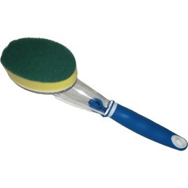 Soap Dispensing Brush Kitchen Bathroom Cleaning Supplies Scrubbing Brush - Pack of 2