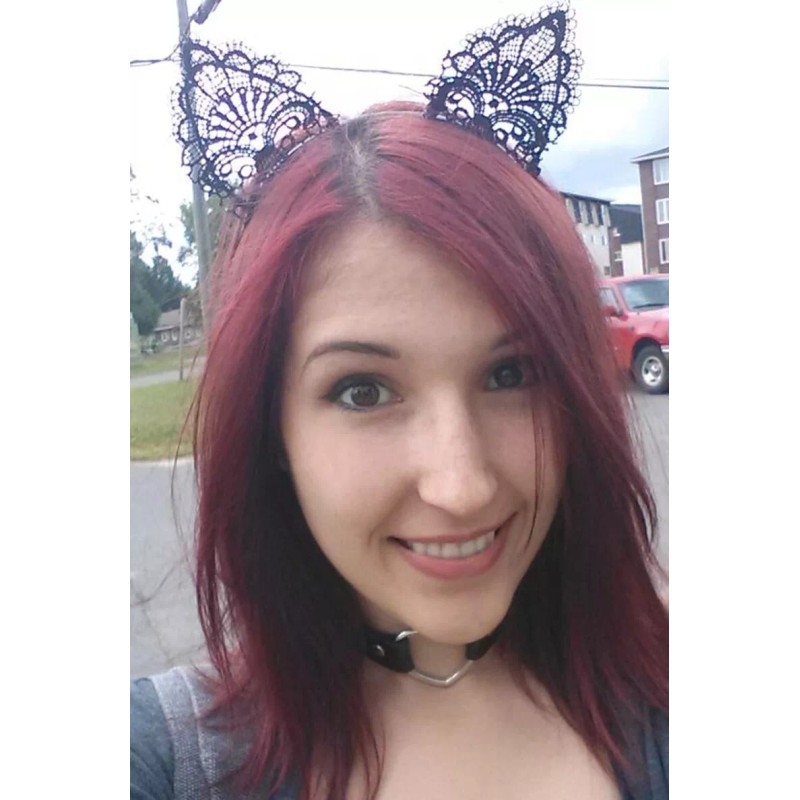 Unbranded Black Lace Cat Ear Headband, Hair Band, Cosplay, Cat