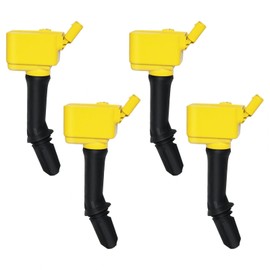 GRIZZLY AUTO Ignition Coil Pack UF802 Replacement for Buick Encore 2016-2019, for Chevy Cruze 2017-2018 Equinox 2018-2021 Malibu 2020-2021, for GMC Terrain 2018-2020 1.4L 1.5L 1.6L L4 Yellow Set of 4