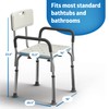 Medline Shower Chair with Backrest and Padded Armrests - 350