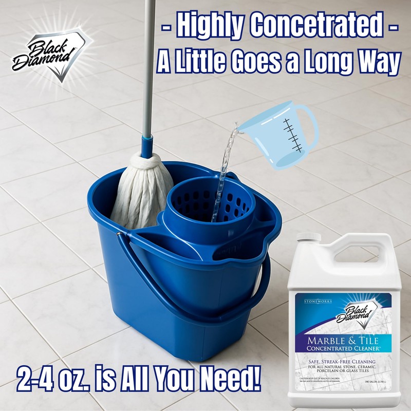 Black Diamond Stoneworks MARBLE & TILE FLOOR CLEANER. Great for