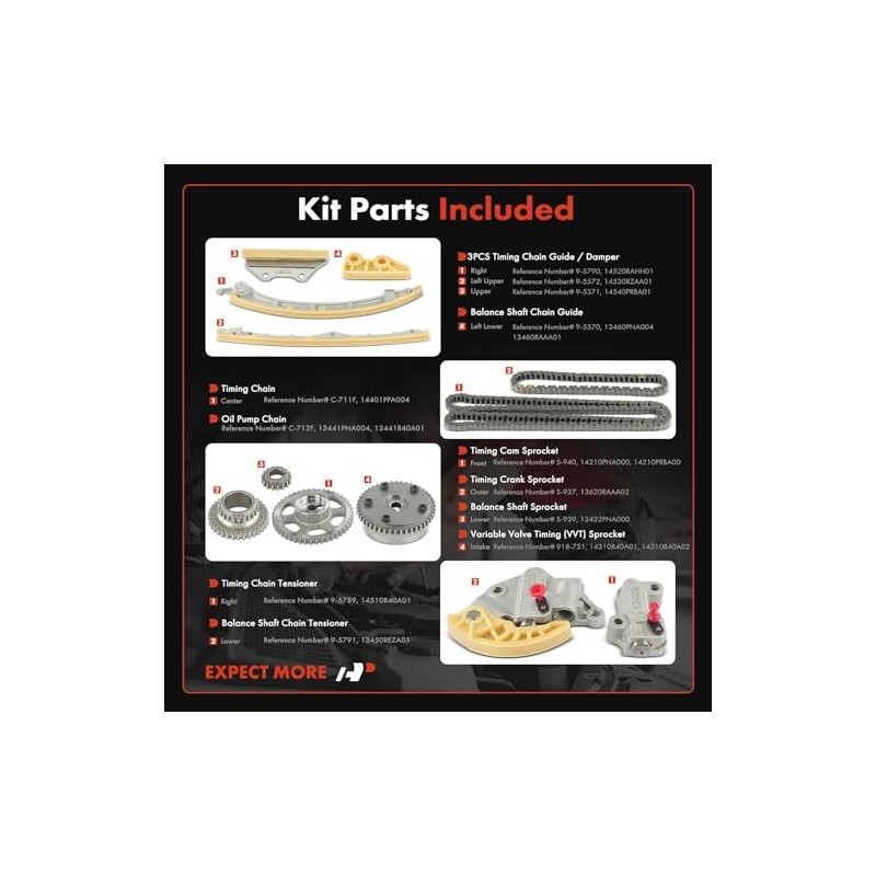 A-Premium Kit de Cadena de Distribución del Motor (VVT)