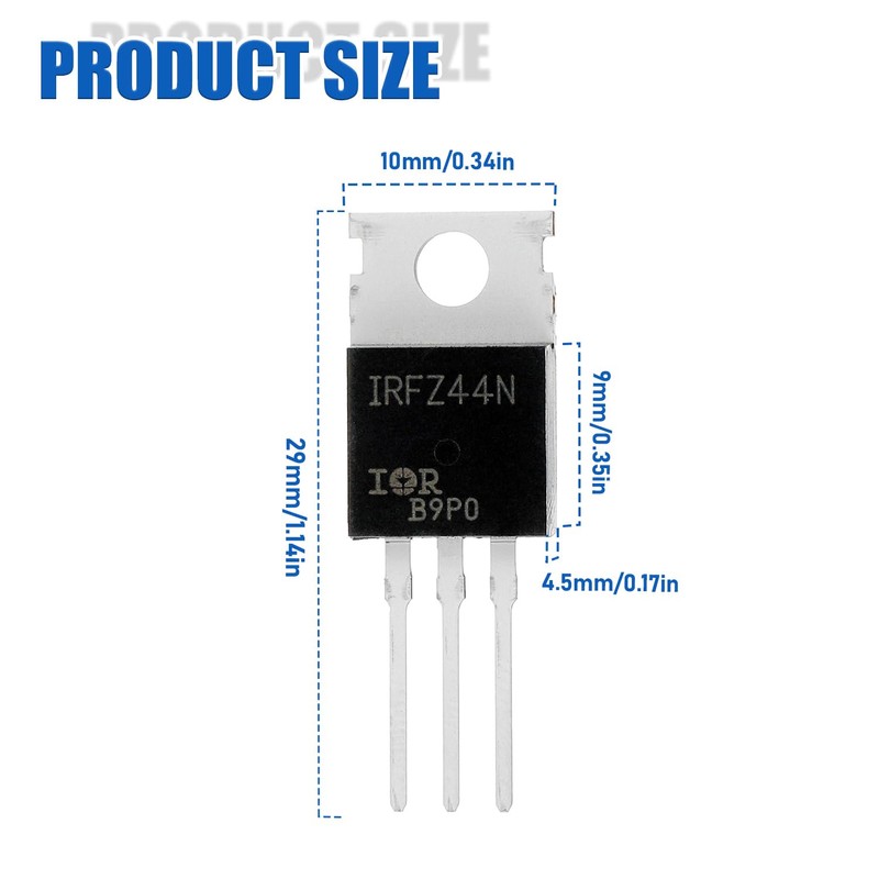 BOJACK 10 Values 50 Pcs IRFZ44N IRF510N IRF530N IRF540N IRF640N