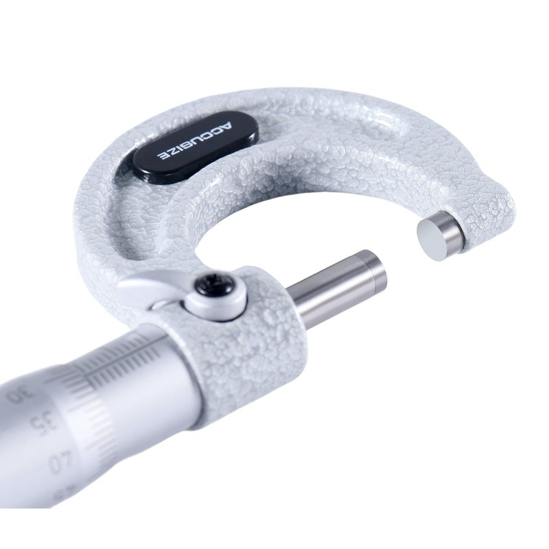 Accusize Industrial Tools 0-25mm by 0.01mm Ultra-Precision Outside Micrometer, EG00-0025