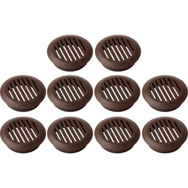 cyclingcolors 10x Ventilation Grille Round Plastic 49 mm 50 mm Exhaust Air Vent Grille Ventilation Grille Ventilation Grille Brown
