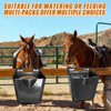 MIYABALA Horse Feed Bucket,15 Quart Plastic Hook Over Horse Feeder