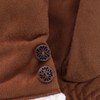 Isotoner Ladies Microfiber Winter Gloves with Button Detail, S/M, Cognac,