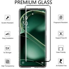 Suttkue for Oppo Find X6 Pro case with Oppo Find X6 Pro screen protectoor,9H Hardness,Anti-Scratch, Case Friendly,Shockproof Cover,Shock-Absorption&Transparent TPU
