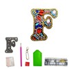 MEDOYOH DIY Letters "F" Diamond Painting Key Chains, Double-Sided Retro