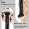 JILIER Makeup Brush Kabuki Face Brushes Retractable Travel Blush Kabuki
