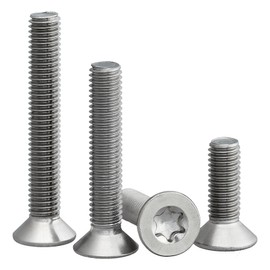 Countersunk Screw with Hexalobular Socket/Torx (ISR/TX) According to ISO 14581 / DIN 965, Stainless Steel, A2, V2A, Countersunk Screw (Pack of 10, M6 x 40 mm)