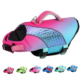 Doglay Dog Life Jacket for Boating & Swimming, High Buoyancy Reflective Dog Life Vests with Rescue Handle and D-Ring, Ripstop Adjustable Floating Vest for Small Medium Large Dogs