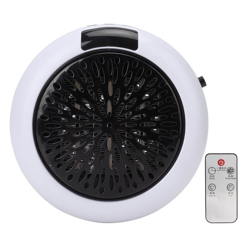 Space Heater Mini White with Remote Control Wall Mounted Air
