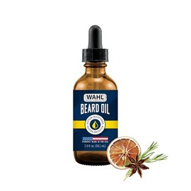 Wahl Aceite para barba para hombres – Suaviza e hidrata el cabello de la barba, alivia la irritación de la piel – Contiene almendras dulces, granos de