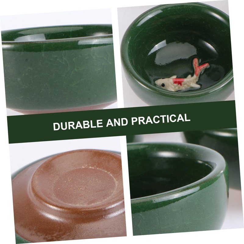 COLLBATH 1 Set Dark Green Wedding Ice Crack Teacups Unique