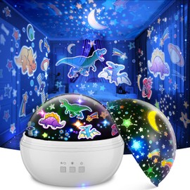 Tesoyzii Dino Lamp, Dinosaur Toy from 4 5 6 Years Boy Gift for 2-7 Years Starry Sky Projector Children Dino Night Light Children Birthday Gift Boys from 3-8 Years Dinosaur Lamp