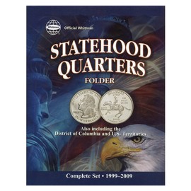 Whitman US Washington Statehood Quarter Coin Color-Folder Full Series Type Set Including DC & Territories 1999-2009 #8097