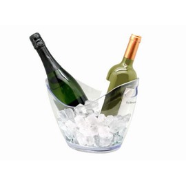 Vin Bouquet transparenter Sektk&uuml;hler f&uuml;r zwei Flaschen, ABS, 23x29x40 cm