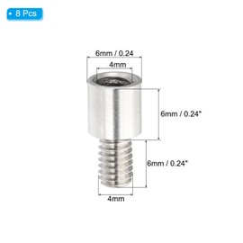 PATIKIL 8pcs M4x6+6mm Male Female Standoff Extension Posts Screws, Stainless Steel Thread Standoff Spacer for PCB Quadcopter Drone